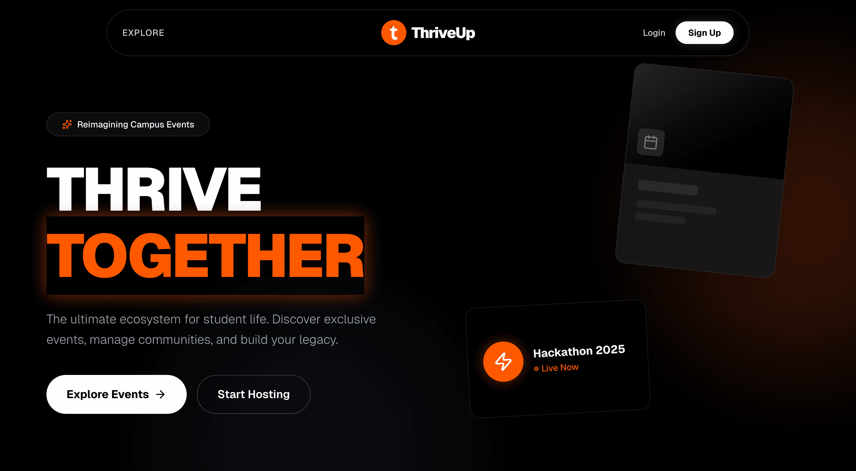 ThriveUp — Event Management SaaS